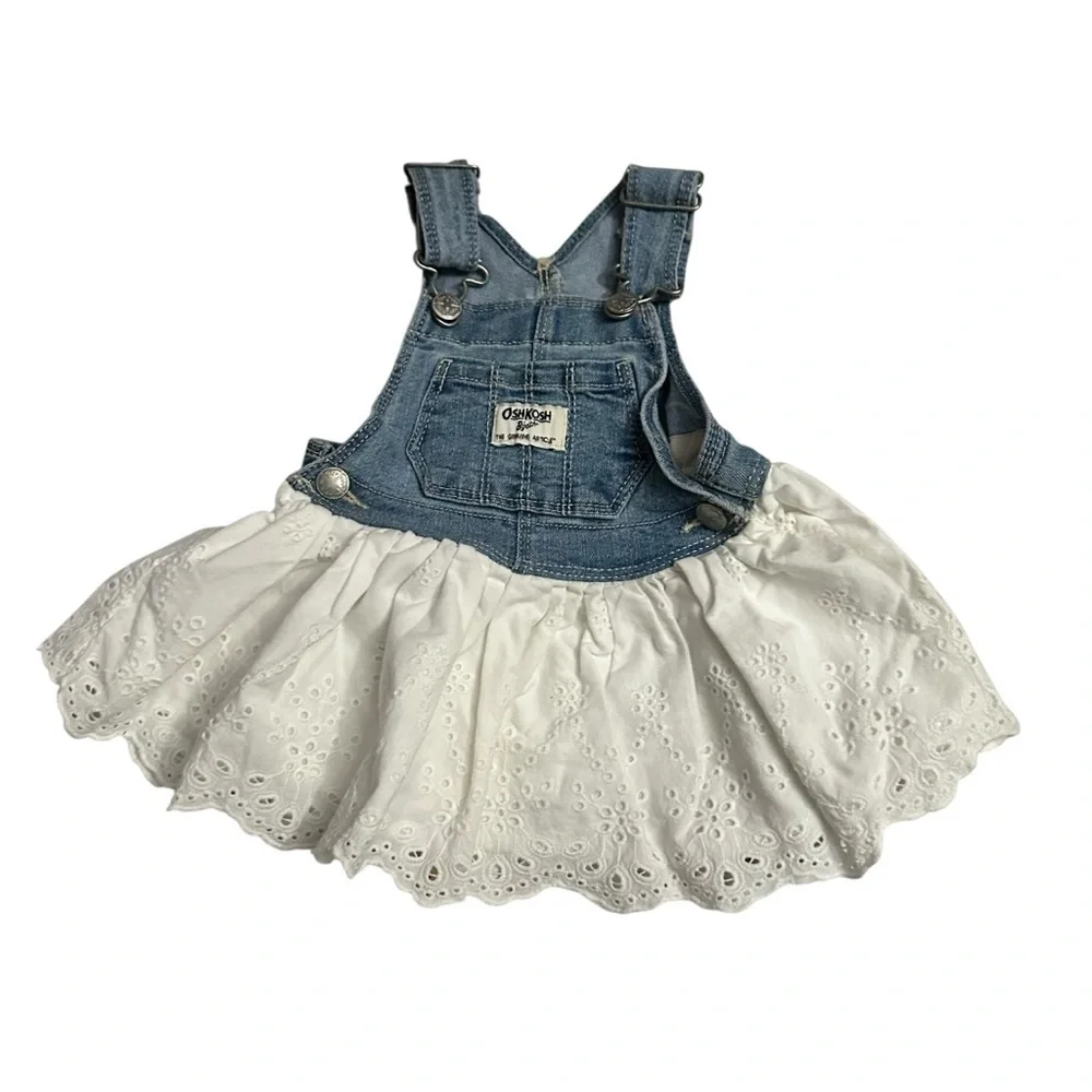 Denim and White Eyelet Skirtall